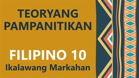 teoryang pampanitikan|Teoryang Pampanitikan .